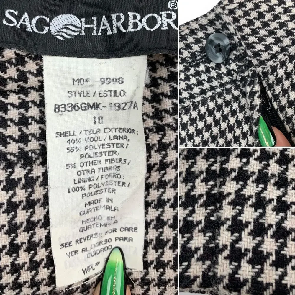 Vintage wool houndstooth pencil skirt by SAG HARBOR - Picture 16 of 16